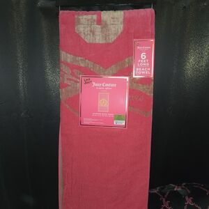Juicy Couture Pink and Gold Beach Towel